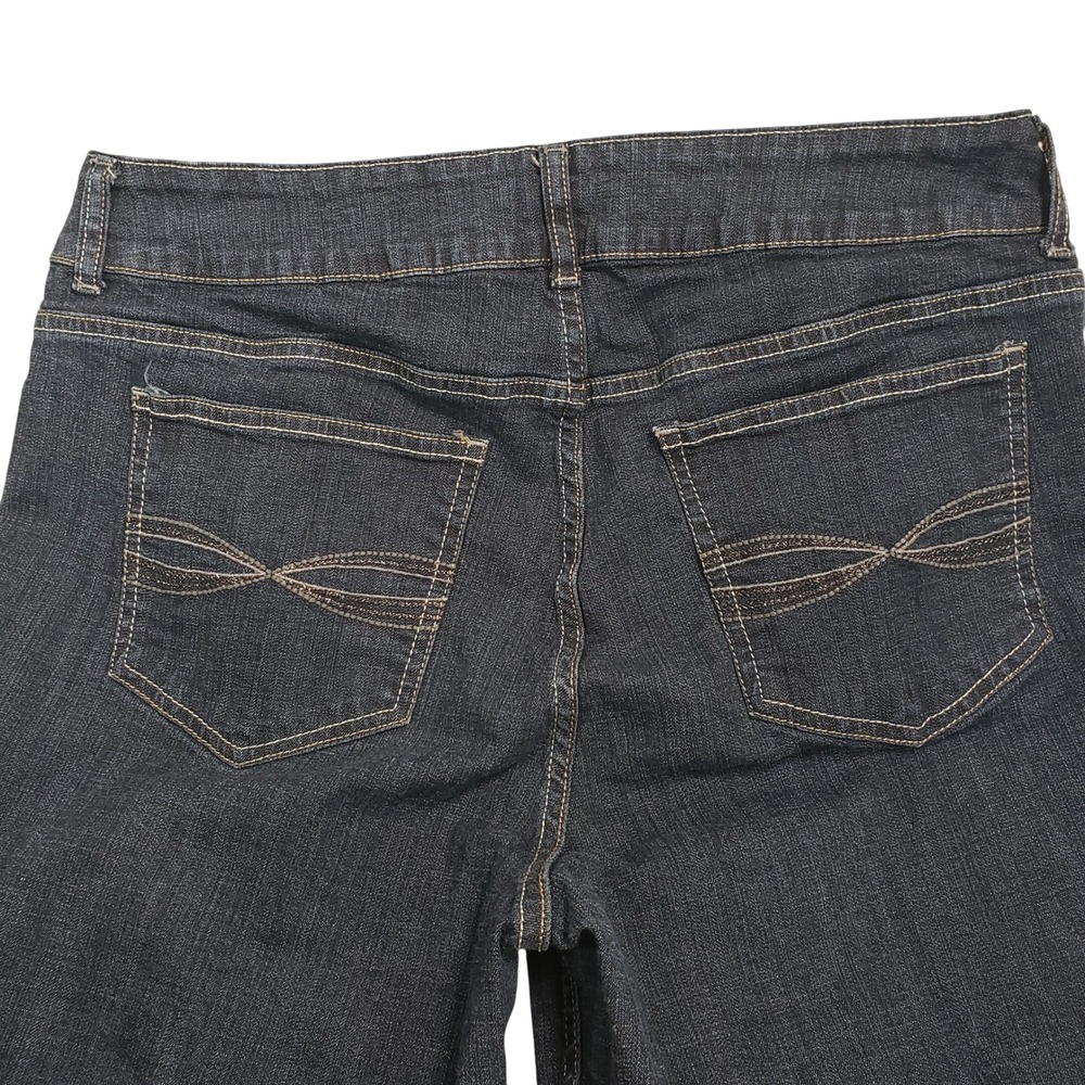 Riders by Lee Women Midrise Straight‎ Leg Jeans 14L Dark Wash Blue